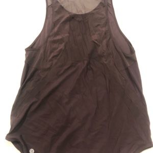 Maroon lululemon mesh tank top